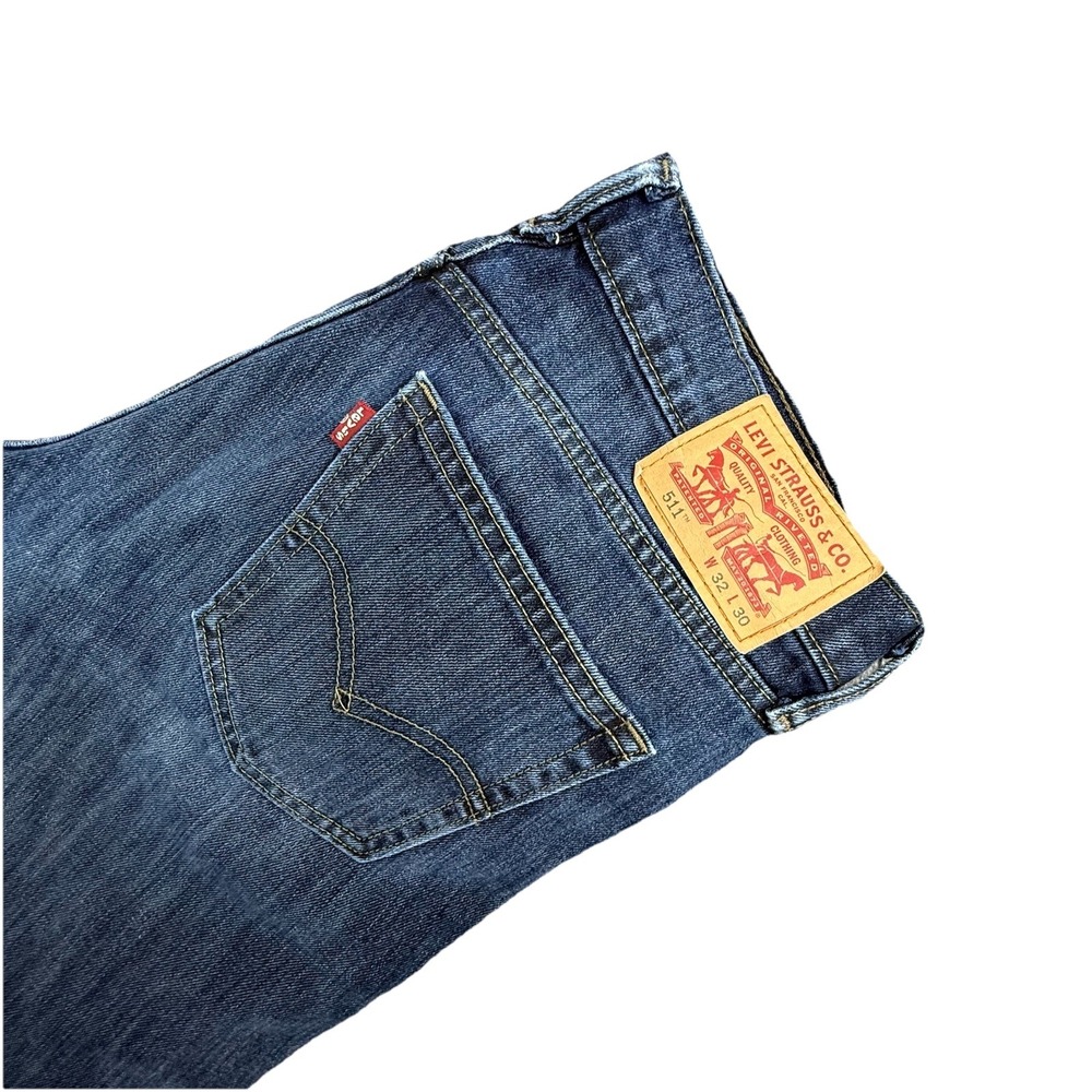 Levis 511 Jeans Mens 32x30 Blue Stretch Leg Denim Dark